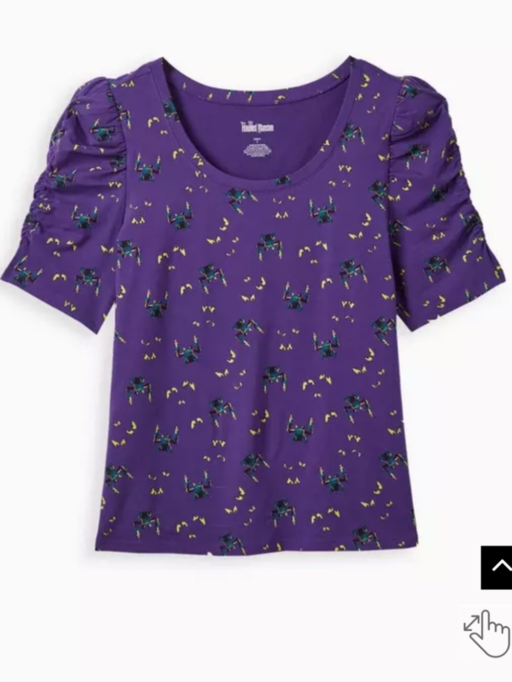 Disney The Haunted Mansion Foxy Puff Sleeve Top